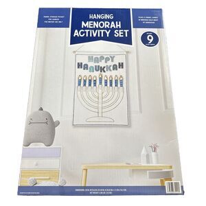 Hanging Fabric‎ Menorah and Candle Set Kids Members Mark Judaism Hanukkah NEW